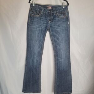 ReRock For Express Barely Boot Low Rise Jeans Women's Size 6 Short
